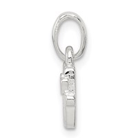 Sterling Silver Letter H Pendant with Enamel view 2