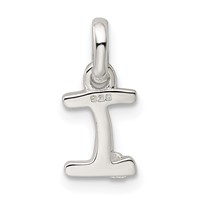 Sterling Silver Letter I with Enamel Pendant view 3