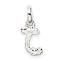 Sterling Silver Letter J Pendant with Enamel view 3