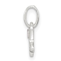 Sterling Silver Letter K Pendant with Enamel view 2