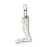 Sterling Silver Letter L with Enamel Pendant view 3