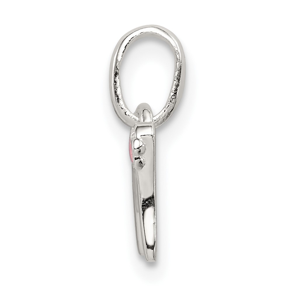 Sterling Silver Letter M with Enamel Pendant (QC7935M)