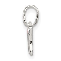 Sterling Silver Letter M Pendant with Enamel view 2