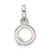 Sterling Silver Letter O Pendant with Enamel view 3