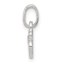 Sterling Silver Letter S Pendant with Enamel view 2
