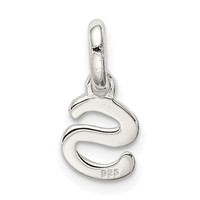 Sterling Silver Letter S Pendant with Enamel view 3