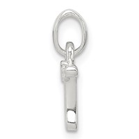 Sterling Silver Letter T Pendant with Enamel view 2