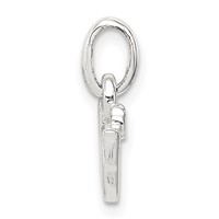 Sterling Silver Letter V with Enamel Pendant view 2