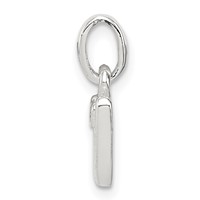 Sterling Silver Letter W Pendant with Enamel view 2