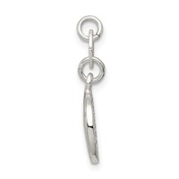 Sterling Silver Round Paw Print Pendant view 2