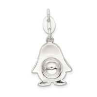 Sterling Silver Enameled Penguin Pendant view 4