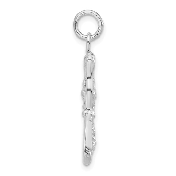 Sterling Silver 3-D Polished Mirror Charm