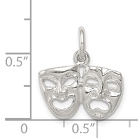 Sterling Silver Comedy Tragedy Charm view 3