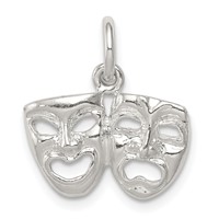 Sterling Silver Comedy Tragedy Charm view 1