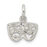 Sterling Silver Comedy Tragedy Charm view 4