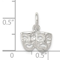 Sterling Silver Comedy Tragedy Charm view 3