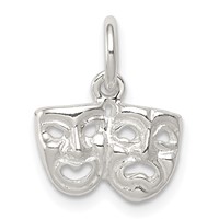 Sterling Silver Comedy Tragedy Charm view 1