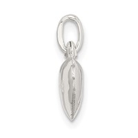 Sterling Silver Polished Love Reversible Puff Heart Charm view 2