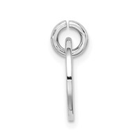 Sterling Silver Rhodium-plated Polished Mad Love Pendant view 2