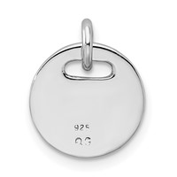 Sterling Silver Rhodium-plated Polished Mad Love Pendant view 3