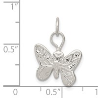 Sterling Silver Butterfly Charm view 3