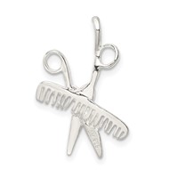 Sterling Silver Comb & Scissors Charm view 4