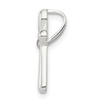 Sterling Silver Polished Diamond Cross Chain Slide view 2