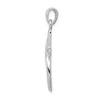 Sterling Silver Polished Cross Pendant view 2