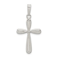 Sterling Silver Polished Latin Cross Pendant view 1
