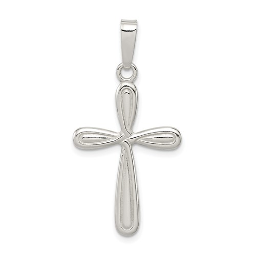 Sterling Silver Polished Latin Cross Pendant