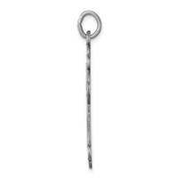 Sterling Silver Antiqued, Textured and Brushed Latin Cross Pendant view 2
