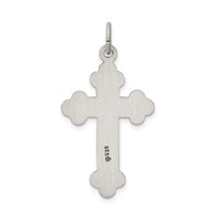 Sterling Silver Antiqued, Textured and Brushed Latin Cross Pendant view 4