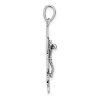 Sterling Silver Antiqued Mini Caravaca Crucifix Pendant view 2