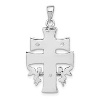 Sterling Silver Antiqued Mini Caravaca Crucifix Pendant view 4