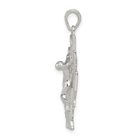 Sterling Silver Polished Mini Caravaca Crucifix Pendant view 2