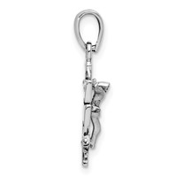 Sterling Silver Antiqued Mini Inri Crucifix Pendant view 2