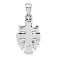Sterling Silver Antiqued Mini Inri Crucifix Pendant view 4
