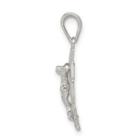 Sterling Silver Polished Mini Inri Crucifix Pendant view 2