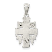 Sterling Silver Polished Mini Inri Crucifix Pendant view 4