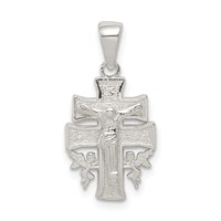 Sterling Silver Polished Mini Inri Crucifix Pendant view 1