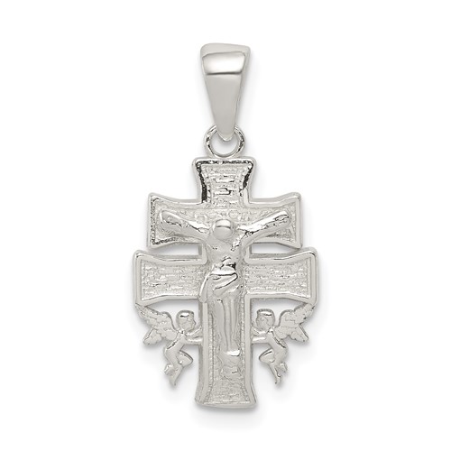 Sterling Silver Polished Mini Inri Crucifix Pendant