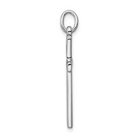 Sterling Silver Rhodium-plated Cross Pendant view 2