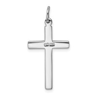 Sterling Silver Rhodium-plated Cross Pendant view 3