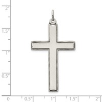 Sterling Silver Oxidized Cross Pendant with Prayer on Back view 4