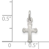 Sterling Silver Polished Cross Charm view 3