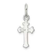 Sterling Silver Polished Cross Charm view 4