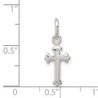Sterling Silver Polished Cross Charm view 3