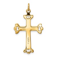 Sterling Silver Platinum-plated & Gold-tone Cross Pendant view 4