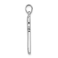 Sterling Silver Rhodium-plated Cross Pendant view 2