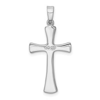 Sterling Silver Rhodium-plated Cross Pendant view 3